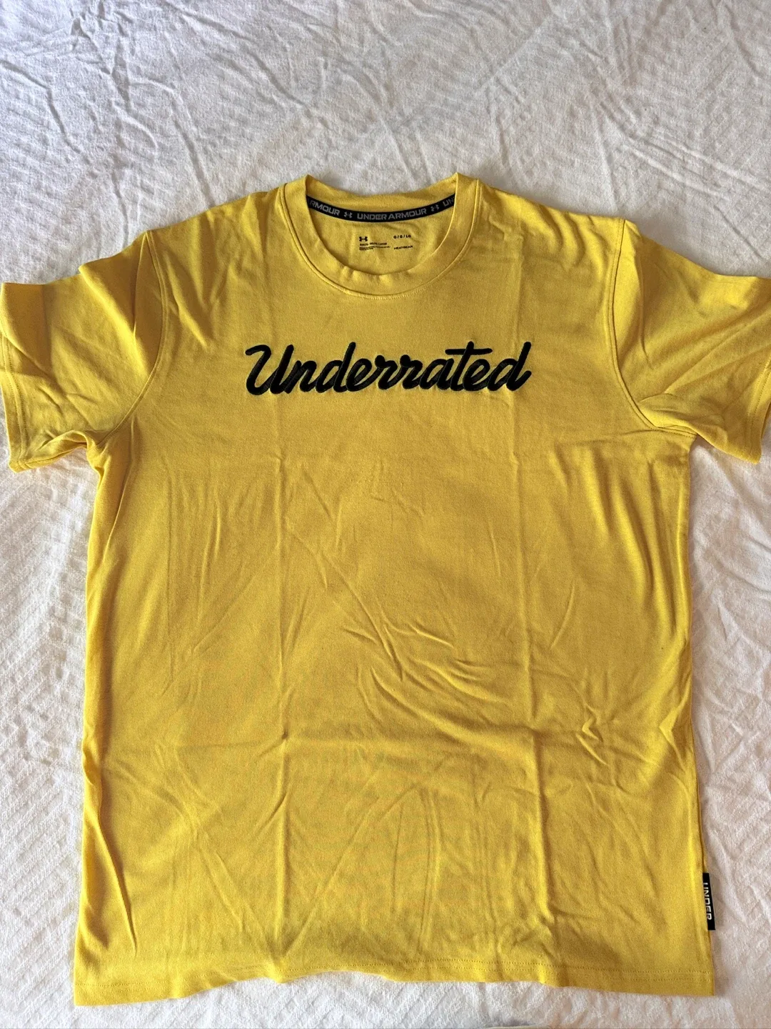 Under Armour Yellow T-Shirt - Size L thumbnail