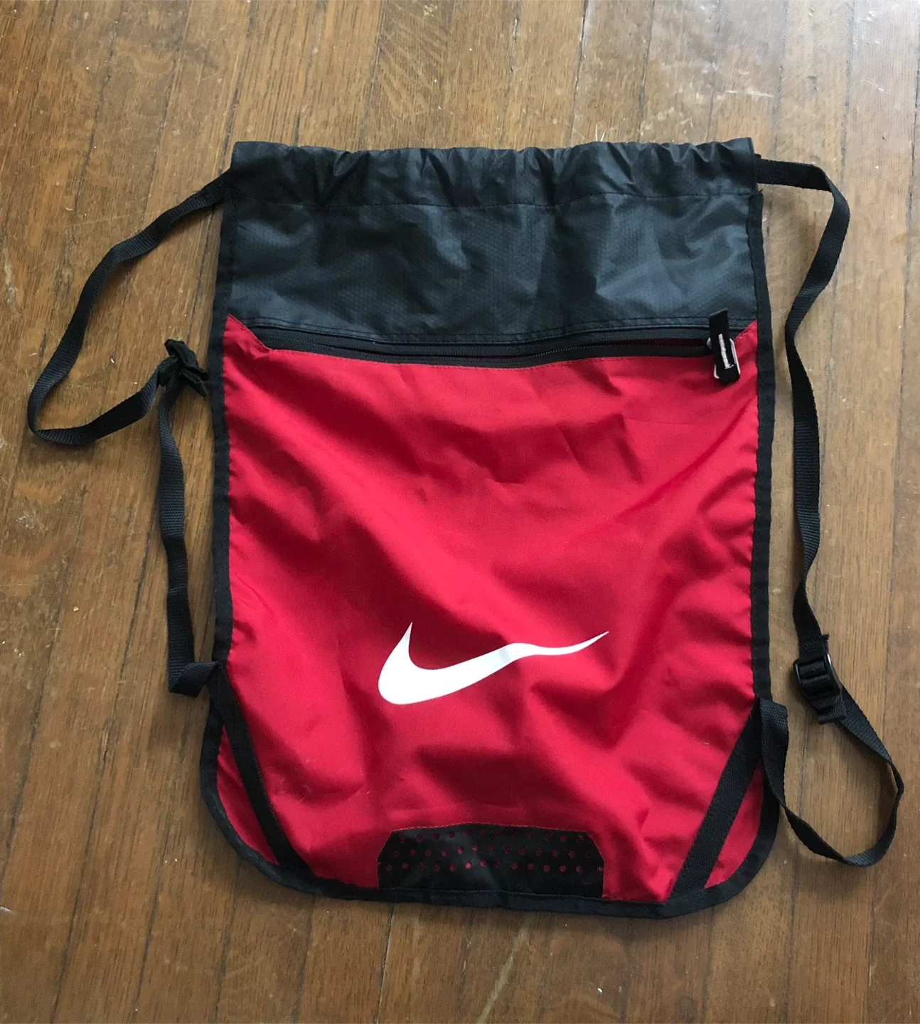 Nike Drawstring Backpack - Red & Black thumbnail