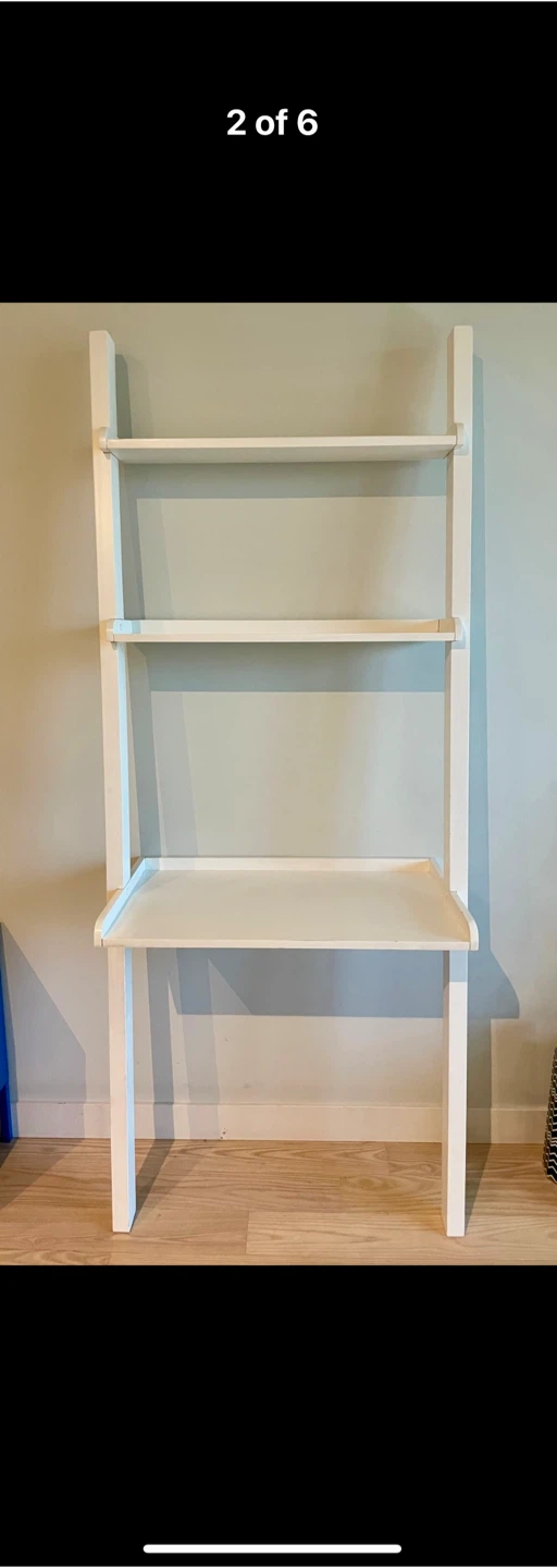 White EQ3 ladder desk