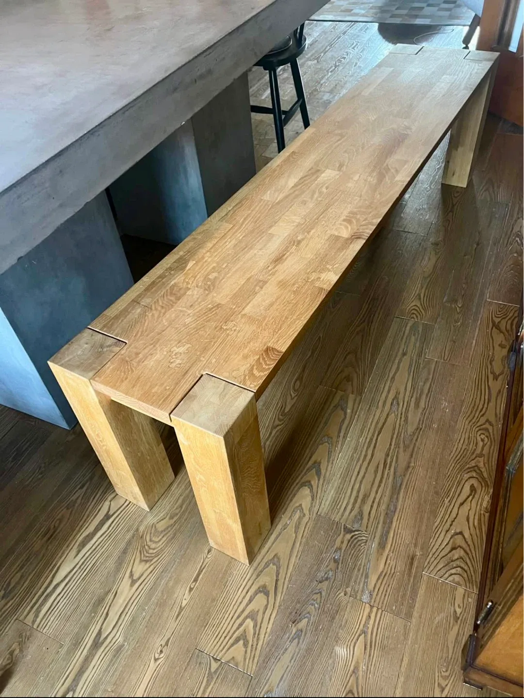 EQ3 harvest dining bench solid oak image indicator(2)