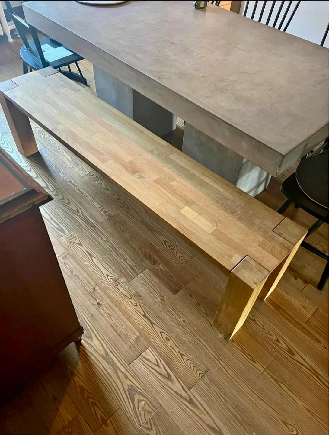 EQ3 harvest dining bench solid oak thumbnail