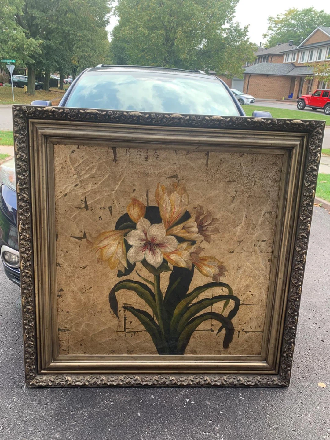 Floral Wall Art with Ornate Frame - photo 2