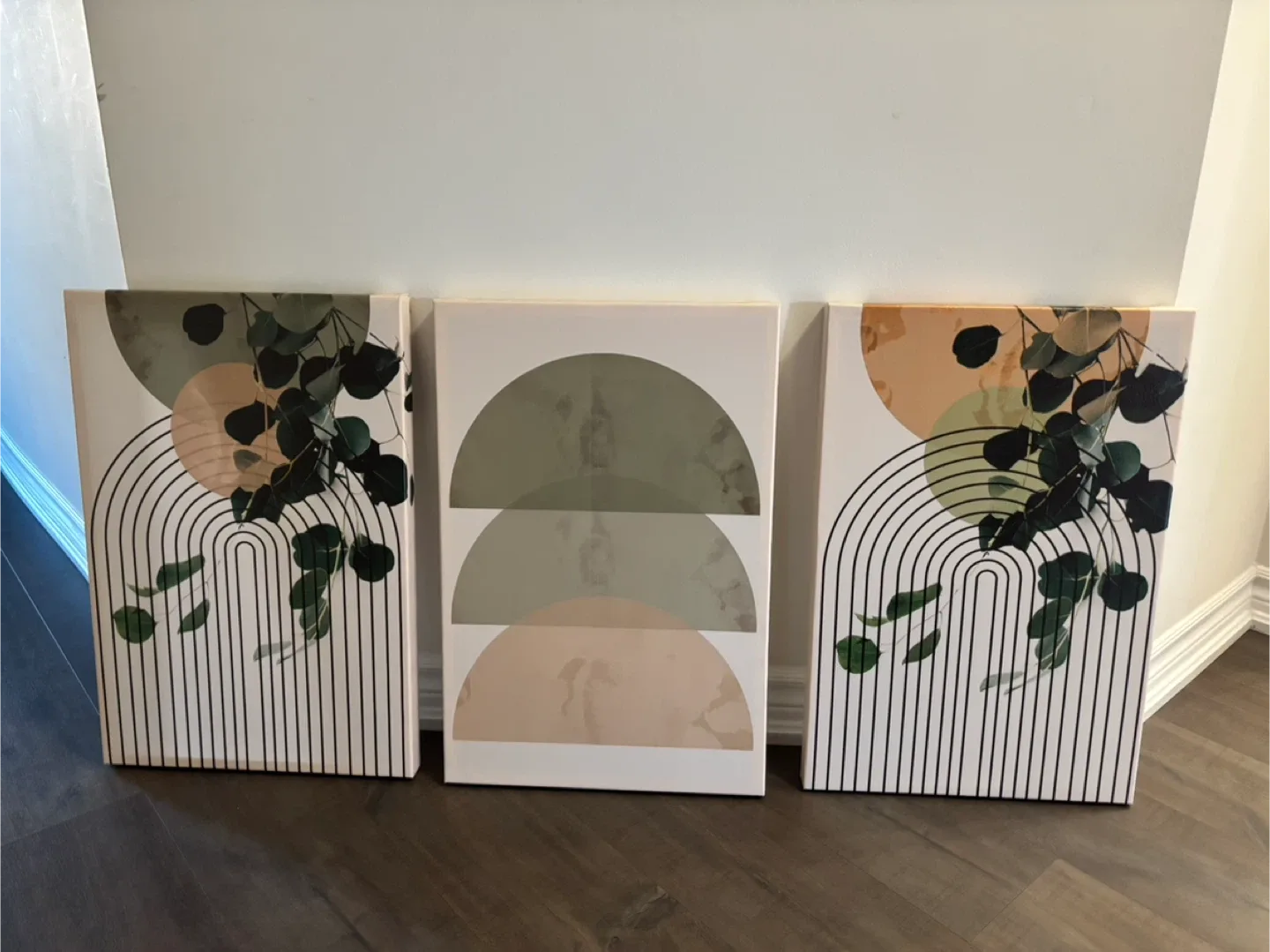 Set of 3 Botanical Wall Art Canvases image indicator(5)