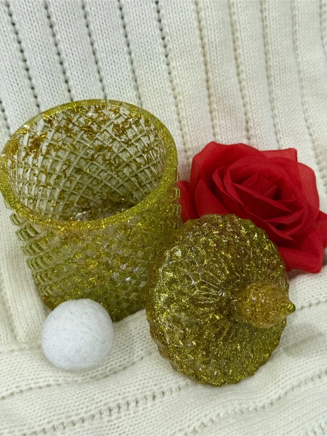 Gold Glitter Decorative Jar image indicator(2)