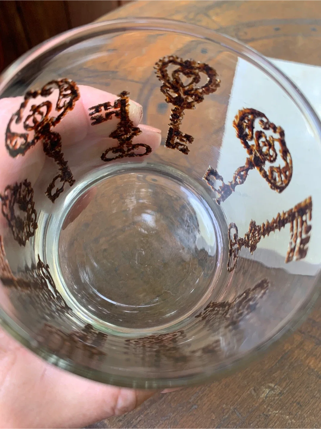 Libbey Glass Tumblers with Gold Skeleton Key Design image indicator(5)
