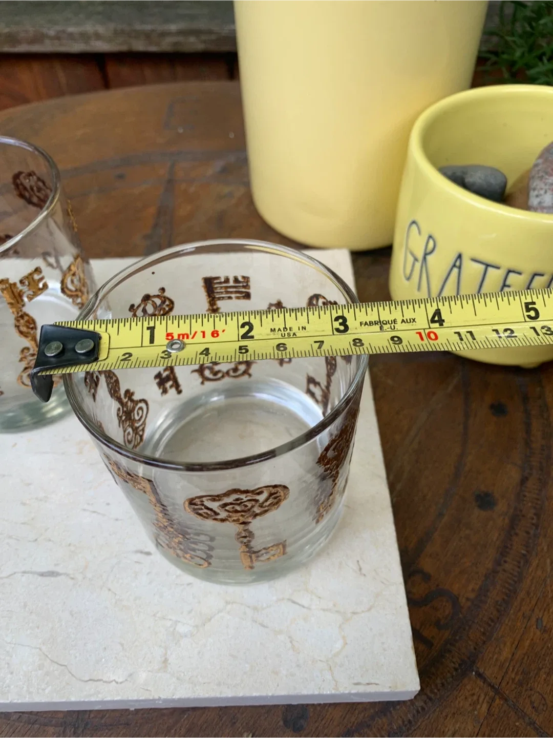 Libbey Glass Tumblers with Gold Skeleton Key Design image indicator(10)