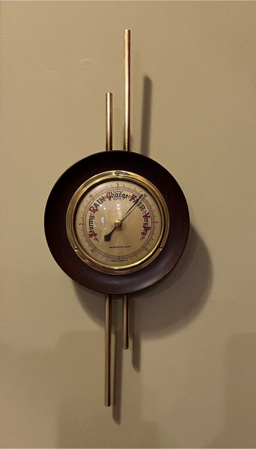 Mid Century Westclox Barometer thumbnail