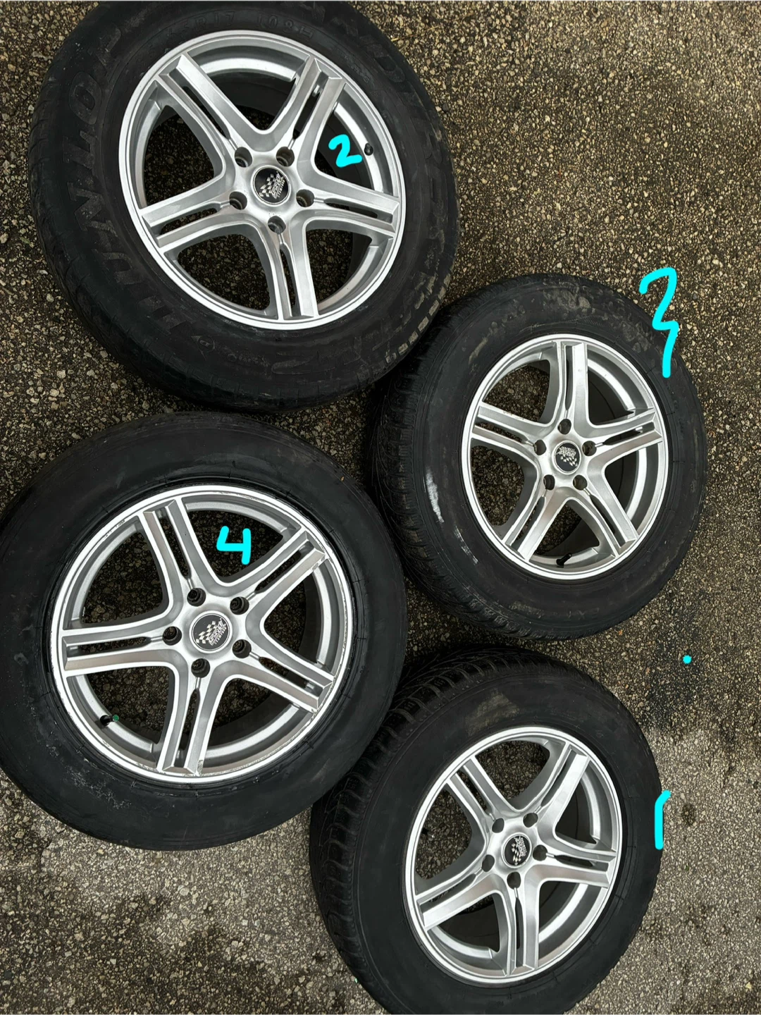 Set of 17 inch Aluminum wheels 17” RIMS