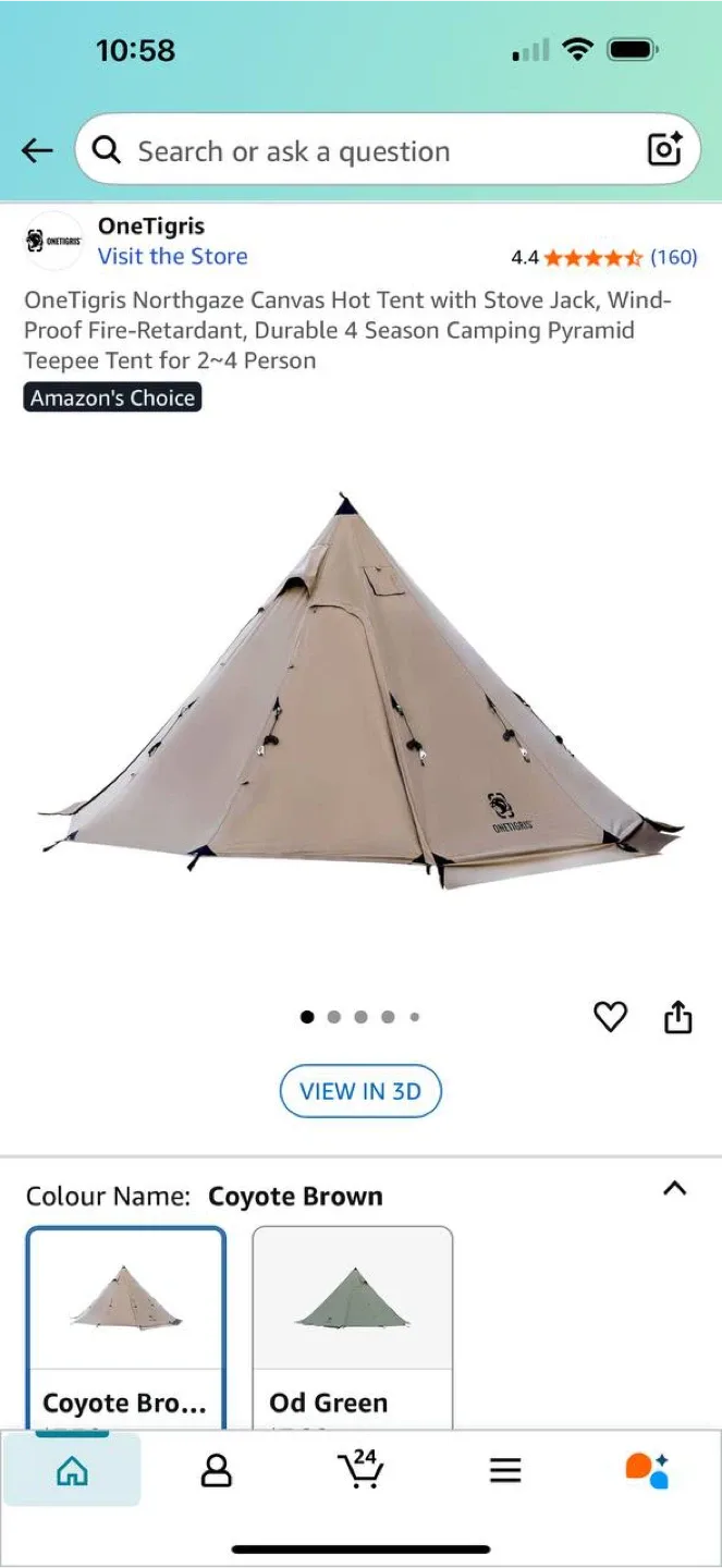 OneTigris Northgaze Canvas Hot Tent ⛺ – Brand New, Sealed! thumbnail