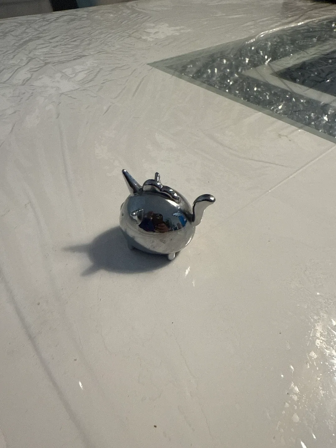 Silver Decorative ring holder Teapot image indicator(3)