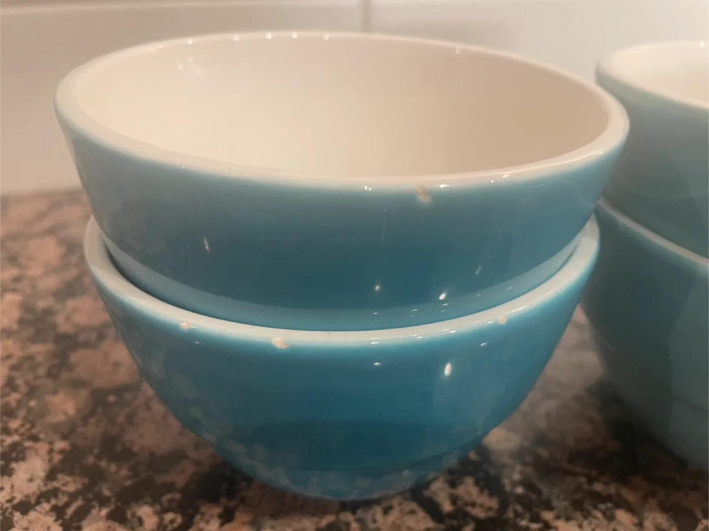 Set of 4 Blue Ceramic Bowls image indicator(2)