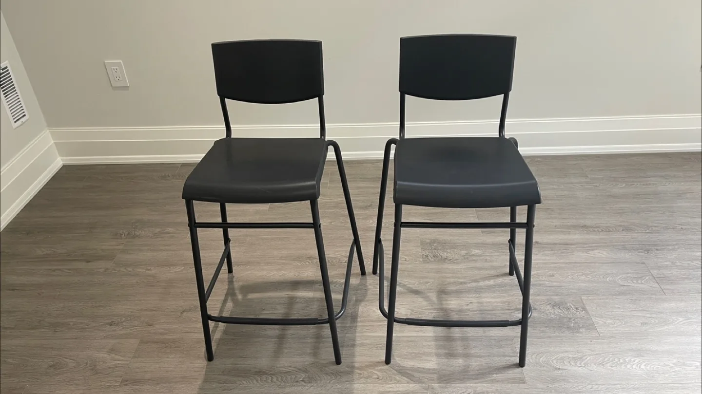 IKEA Franklin Bar Stool - Black thumbnail