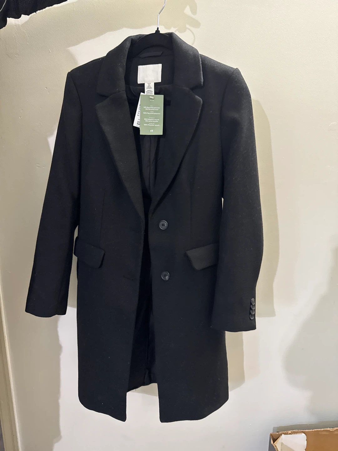 H&M Black Coat - Size S