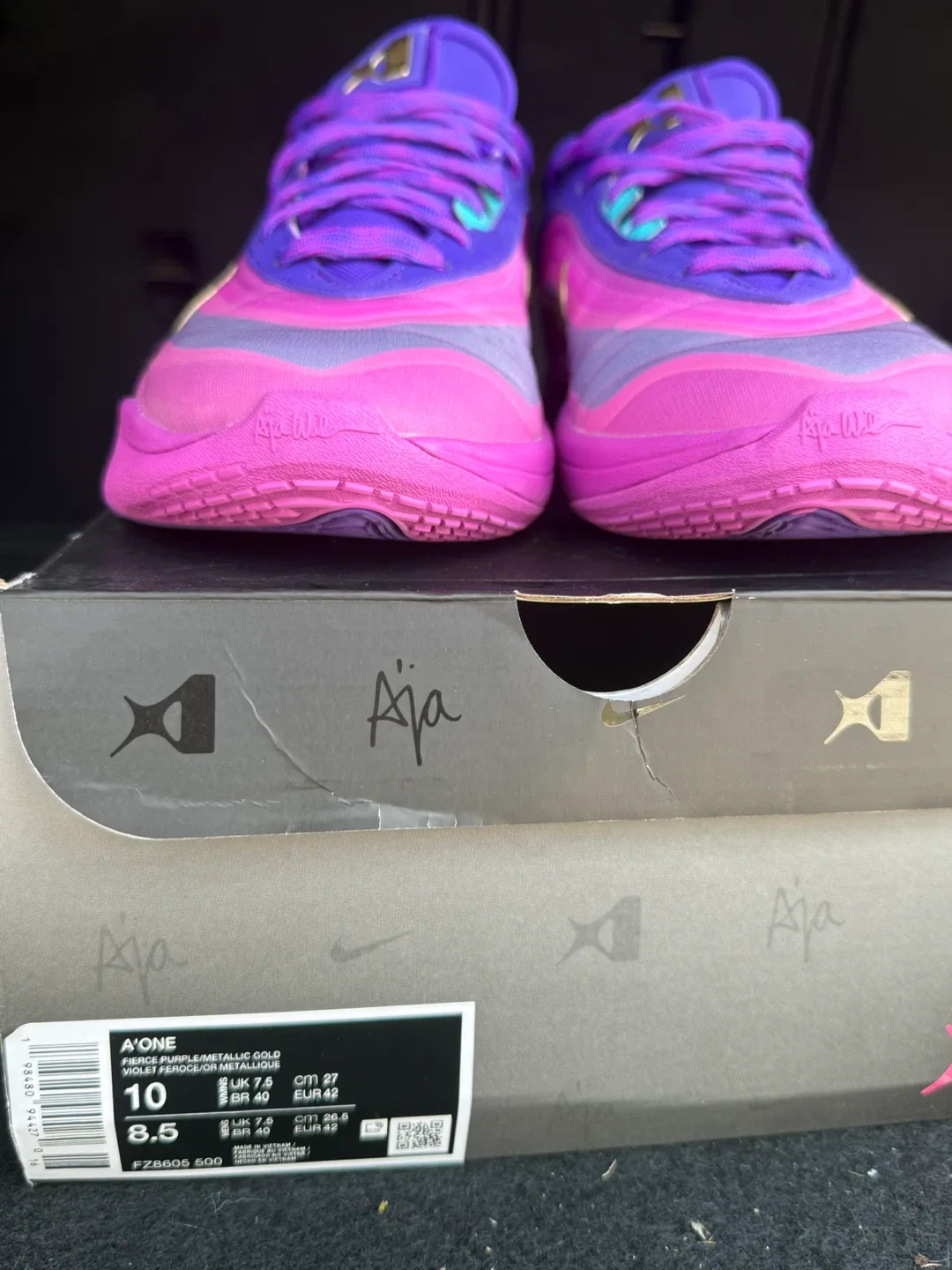 Nike A'One Purple/Pink Shoes US 10 image indicator(5)