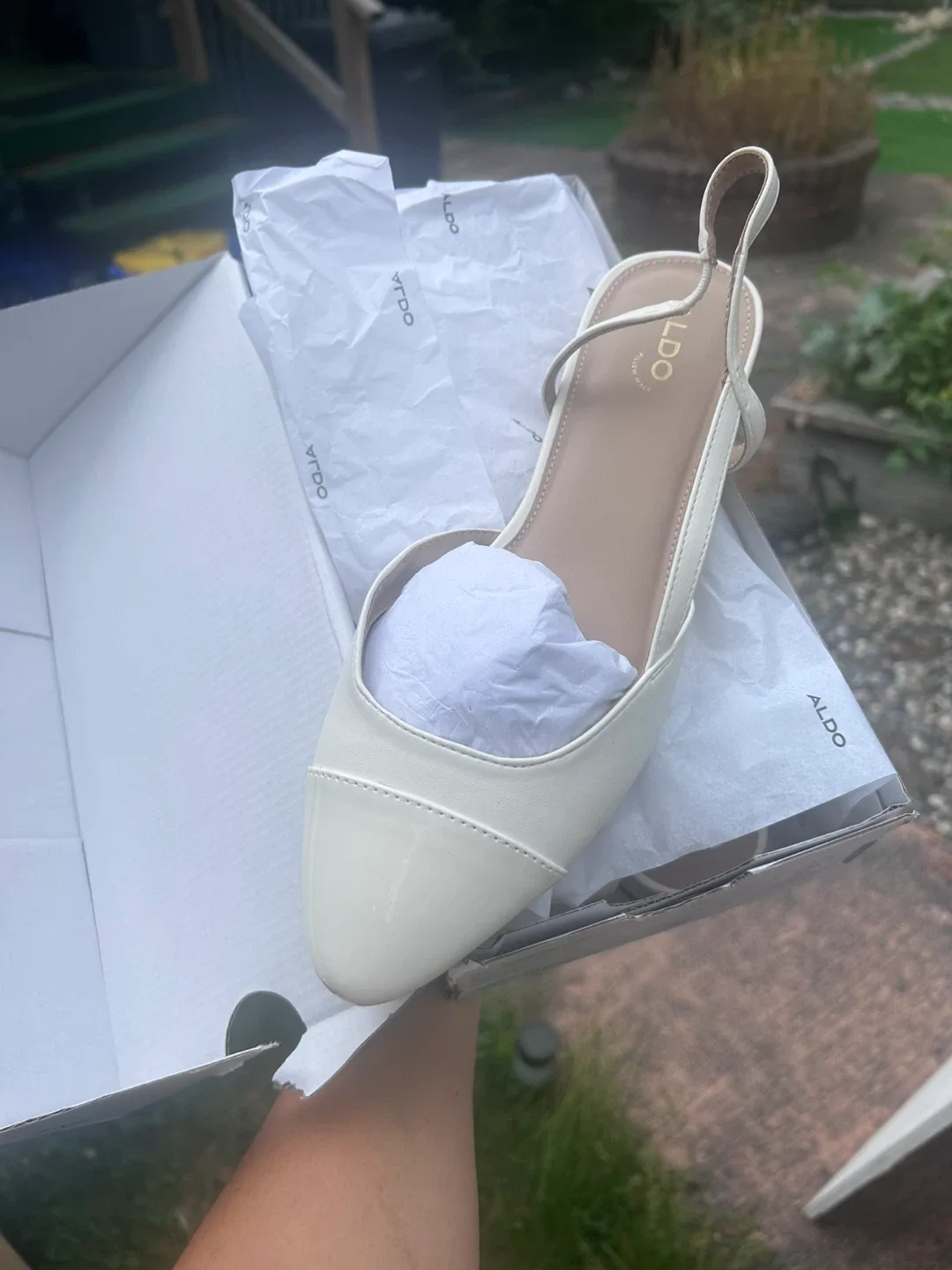 ALDO White Heels, Size 10 thumbnail
