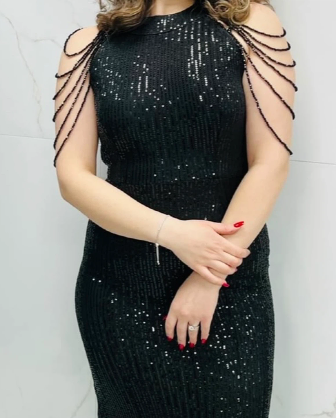 Black Sequence Dress - photo 5