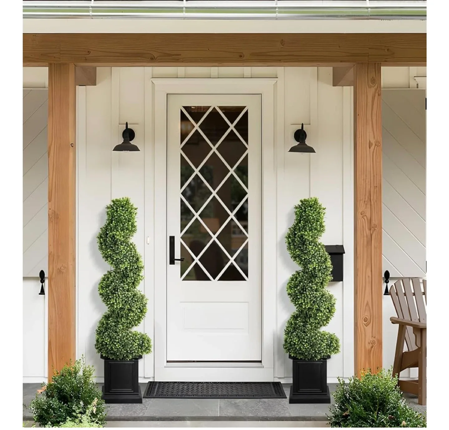 Set of 2 Artificial Topiary Spiral Trees image indicator(2)