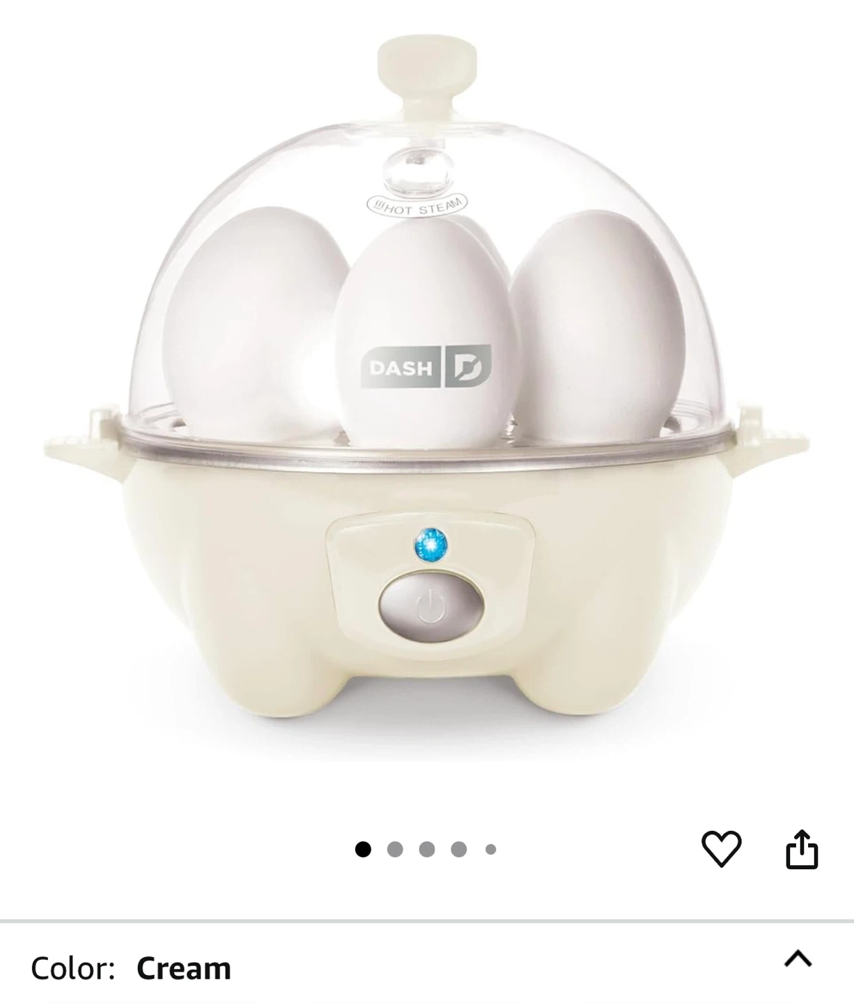 DASH Rapid Egg Cooker: 7 Egg Capacity - Cream - photo 4