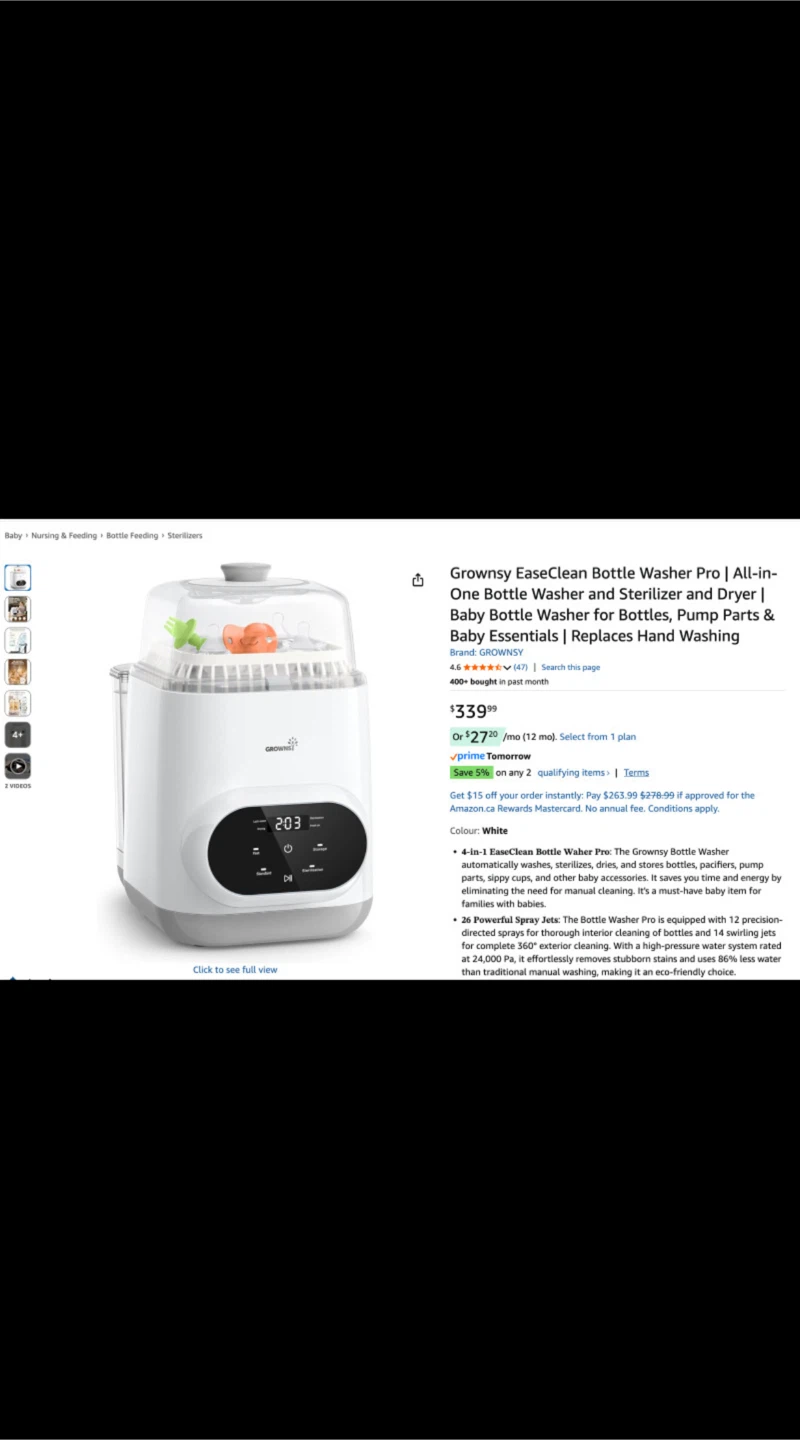 BRAND NEW GROWNSY Bottle Washer Never Used! - photo 5