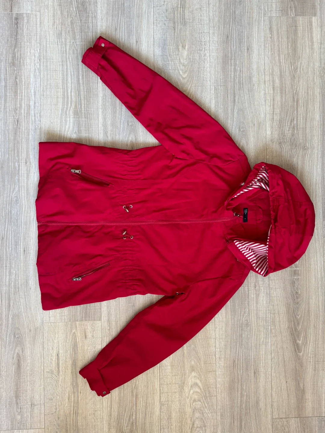 Red TEX Women's Hooded Jacket - Size L thumbnail