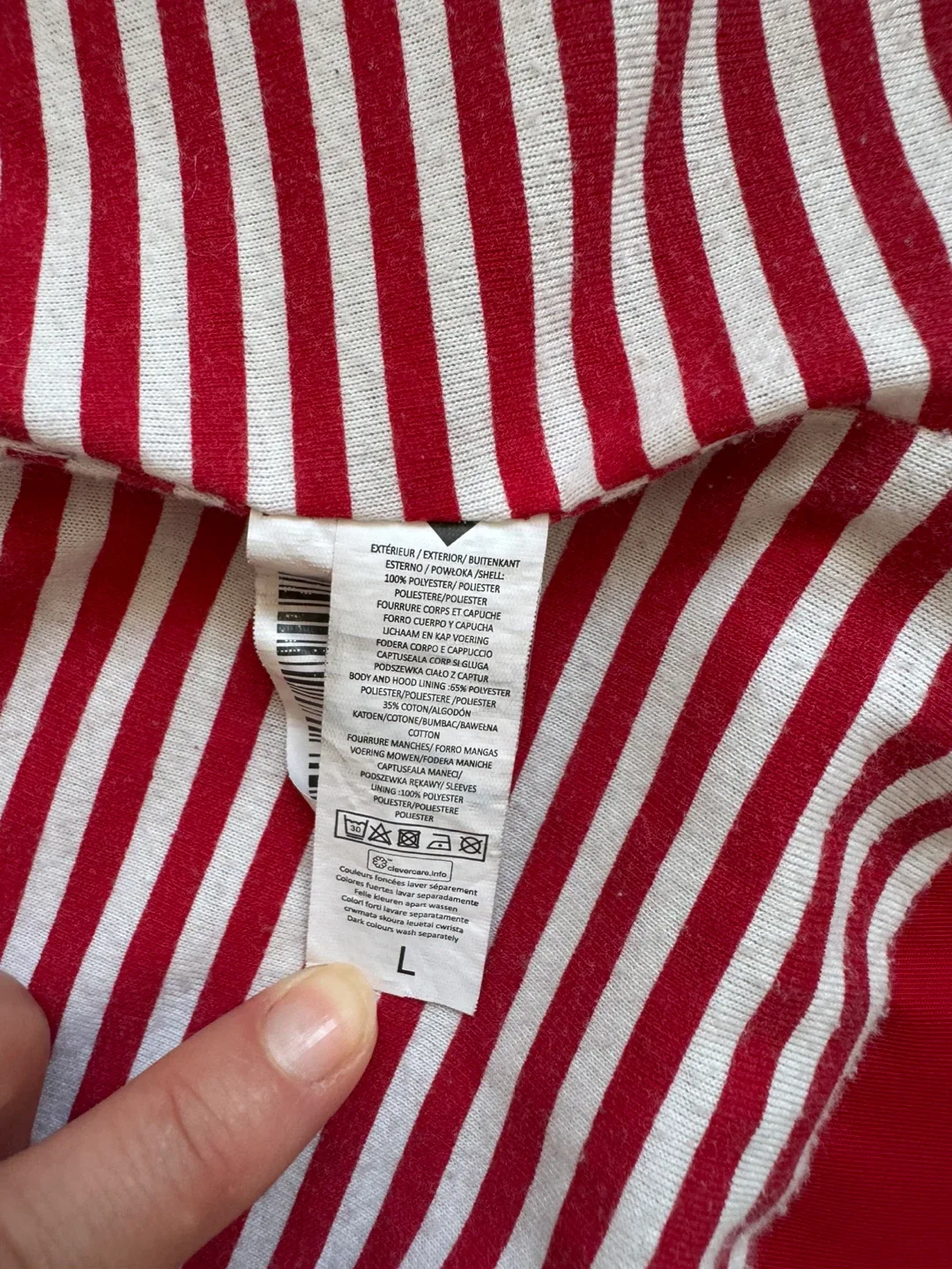 Red TEX Women's Hooded Jacket - Size L image indicator(5)