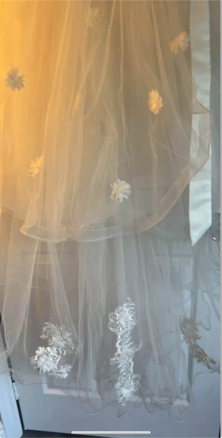 White Floral Girl Dress image indicator(3)