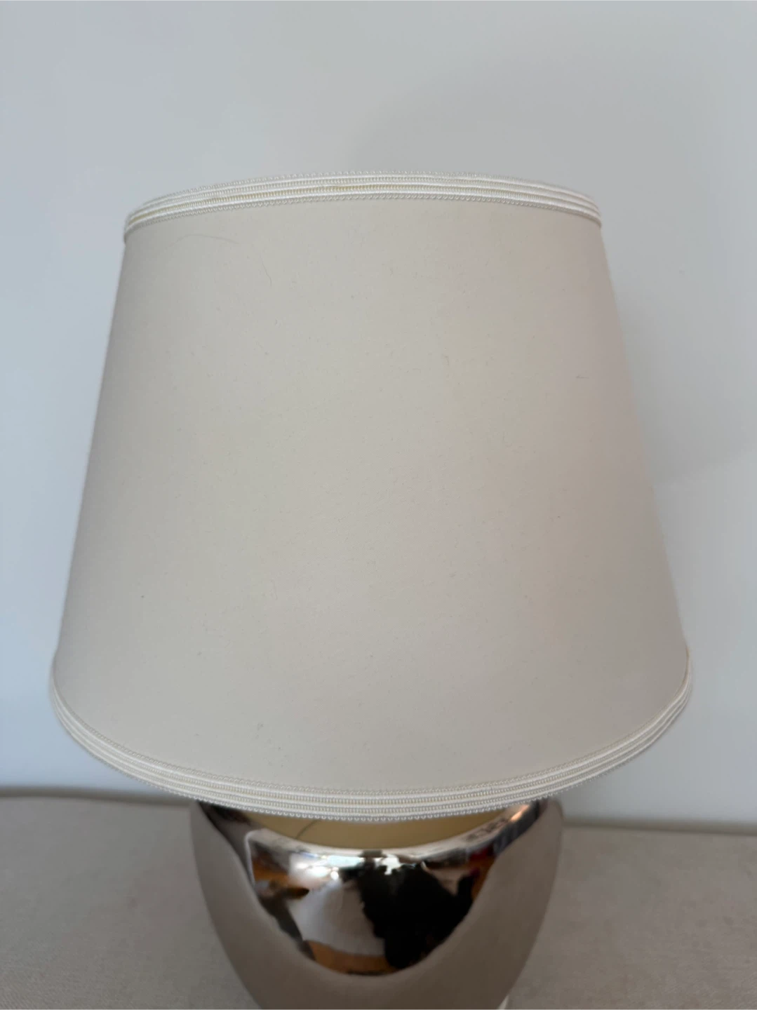 Silver Table Lamp with Shade - photo 3