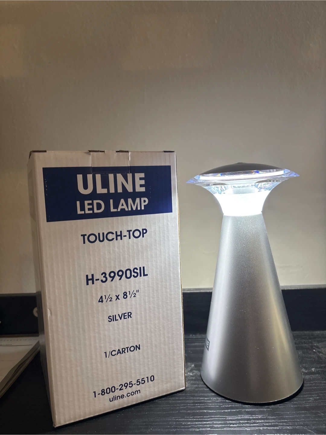 Uline LED Touch-Top Lamp - Silver - photo 2