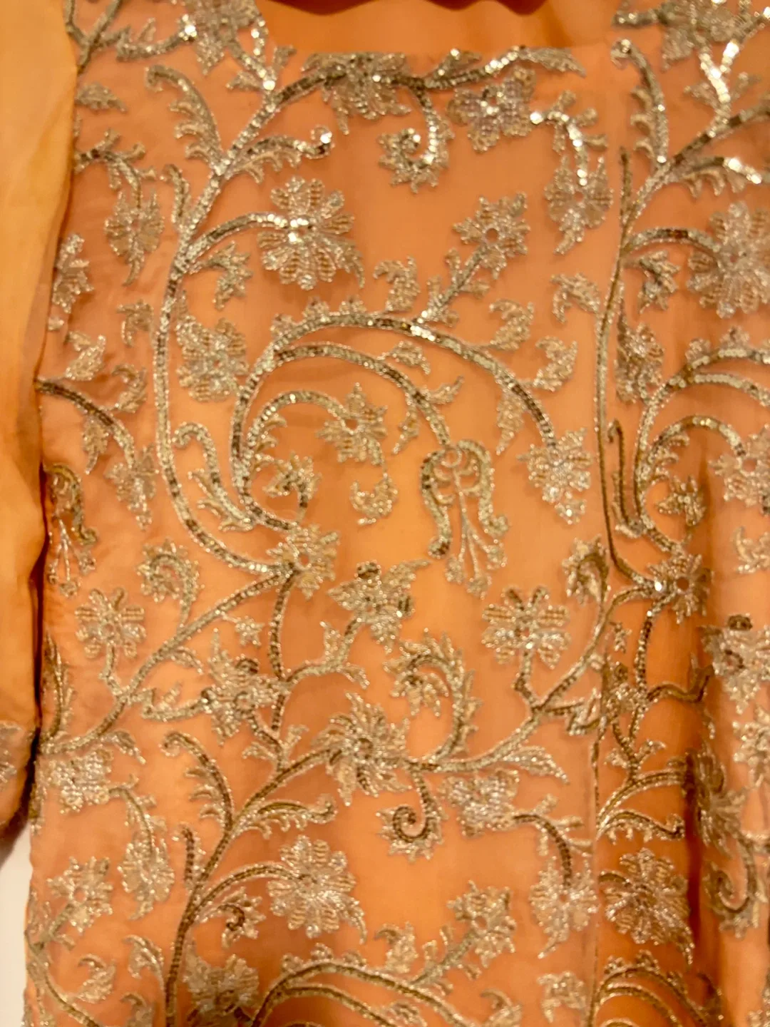 Peach Embroidered Salwar Kameez image indicator(3)