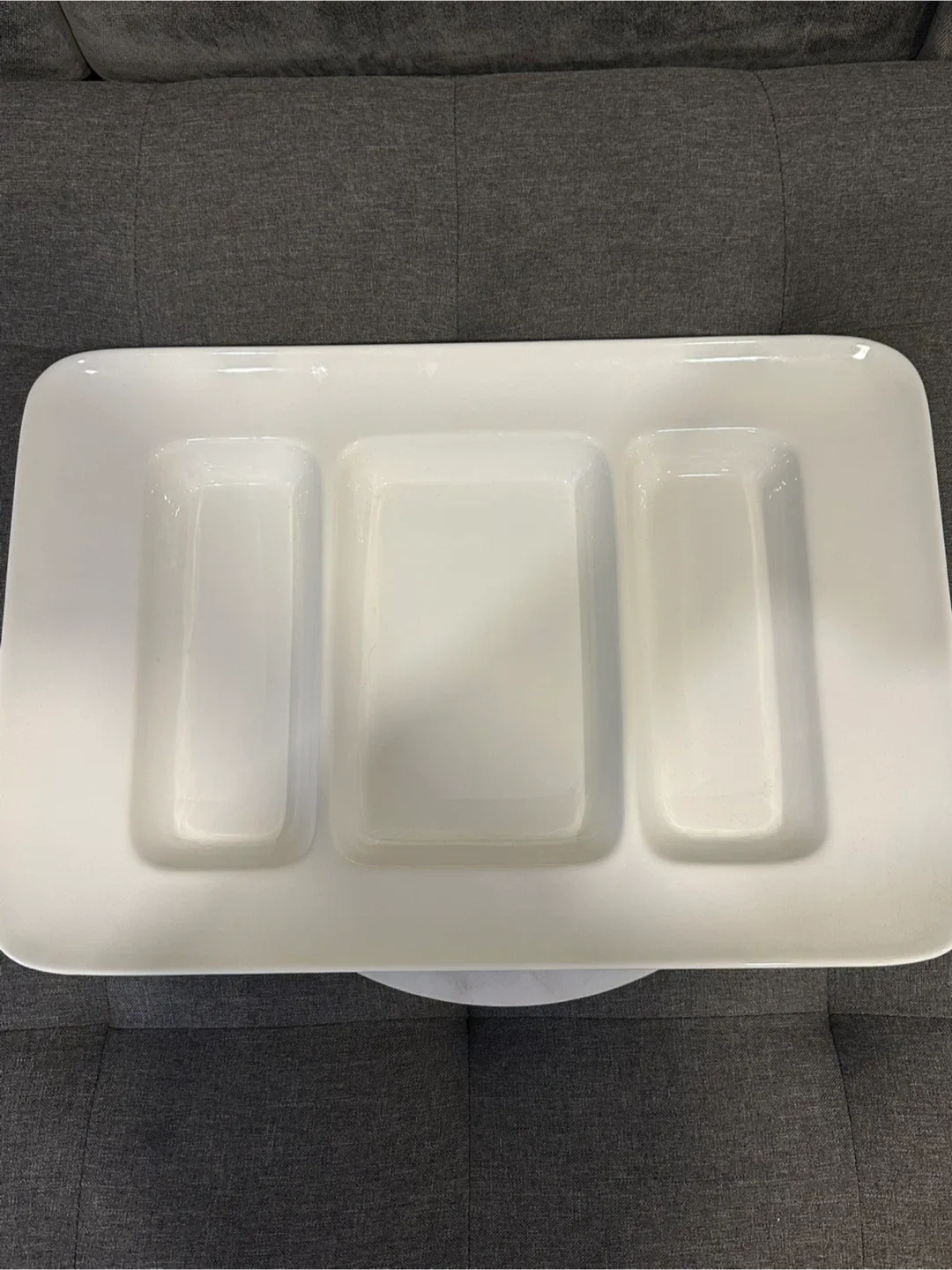 White Divided Serving Dish thumbnail