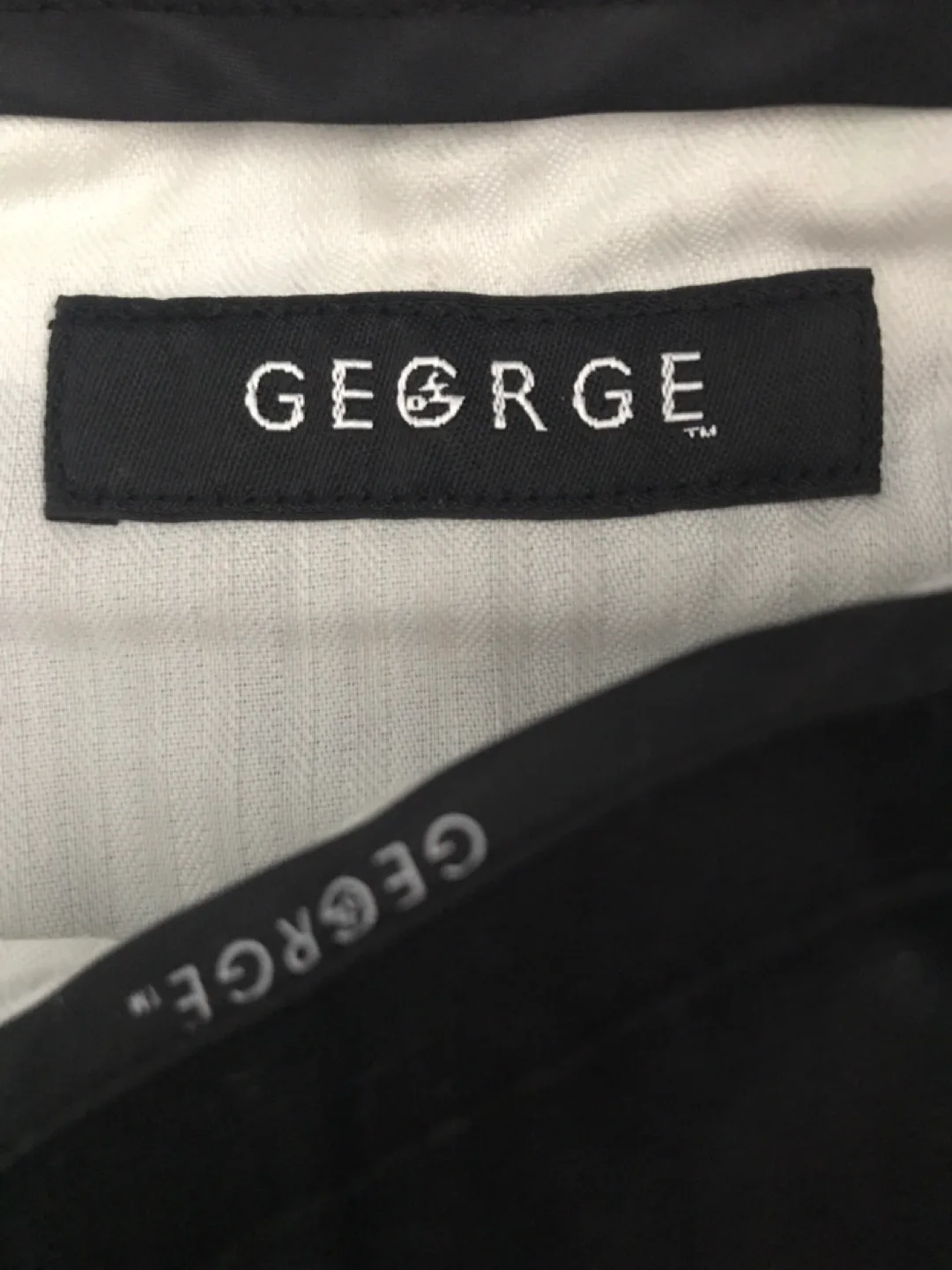 George Men's Black Dress Pants 34W x 29L thumbnail