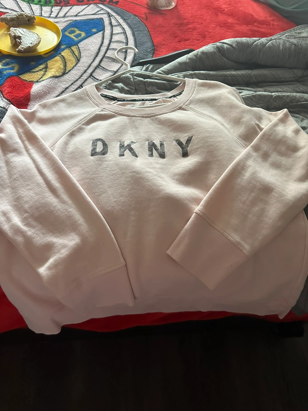 DKNY Pink Pullover Sweatshirt Size large
