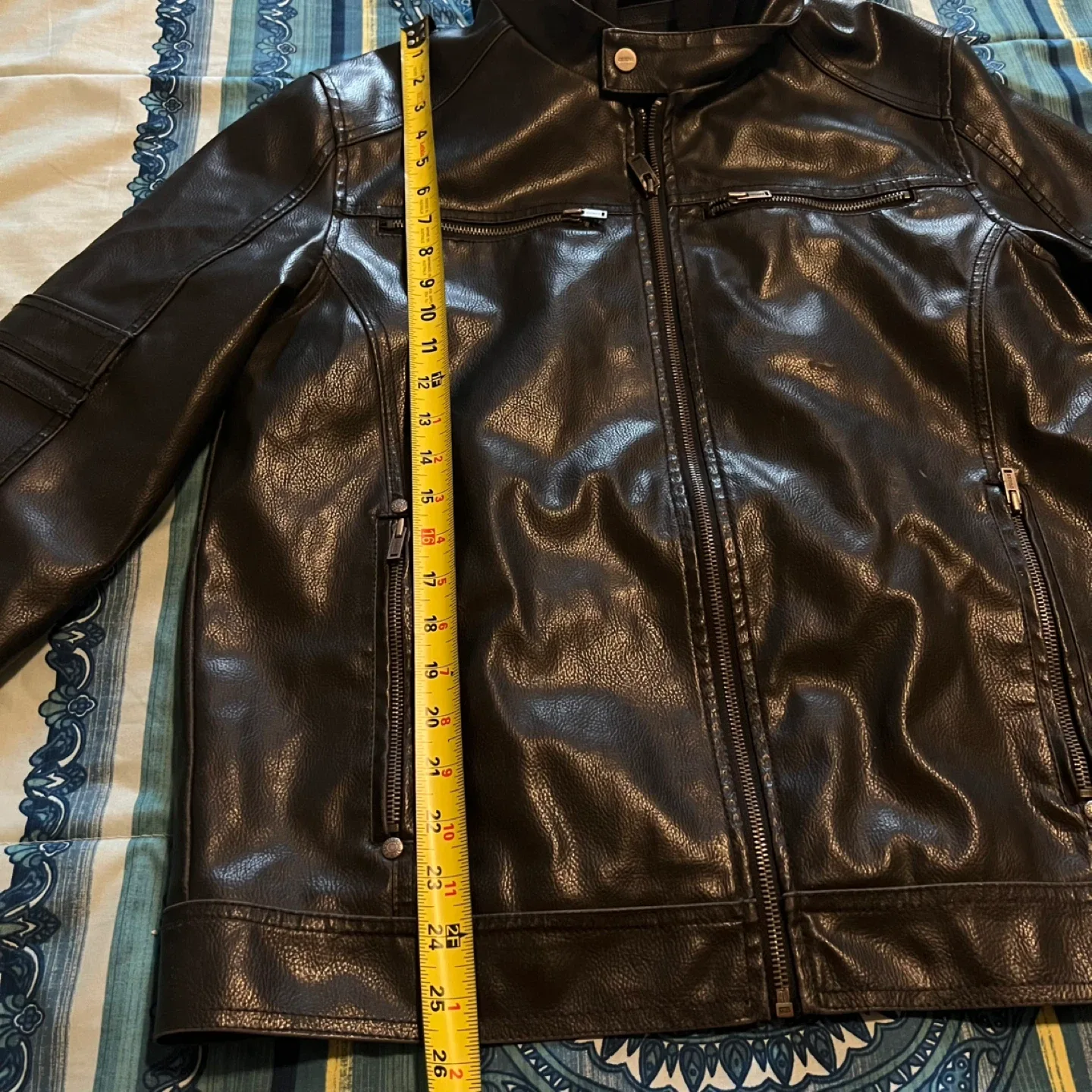 Guess Black Leather Jacket Size S image indicator(7)