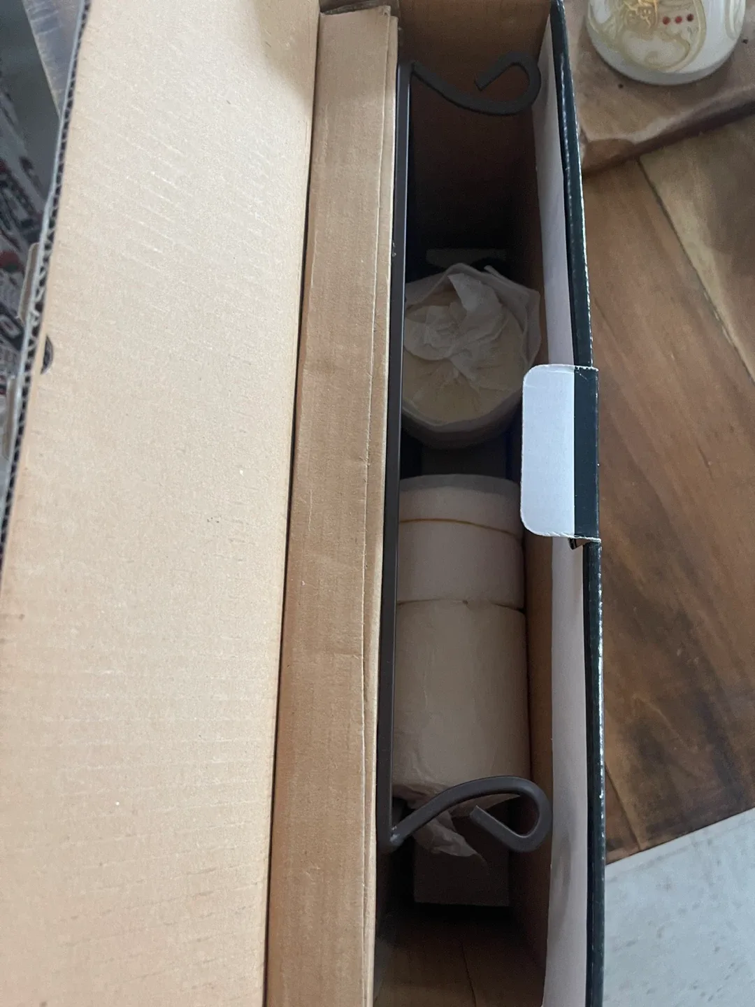 Candle Set with Glass Plate, Metal Stand, 3 Pillar Candles image indicator(3)