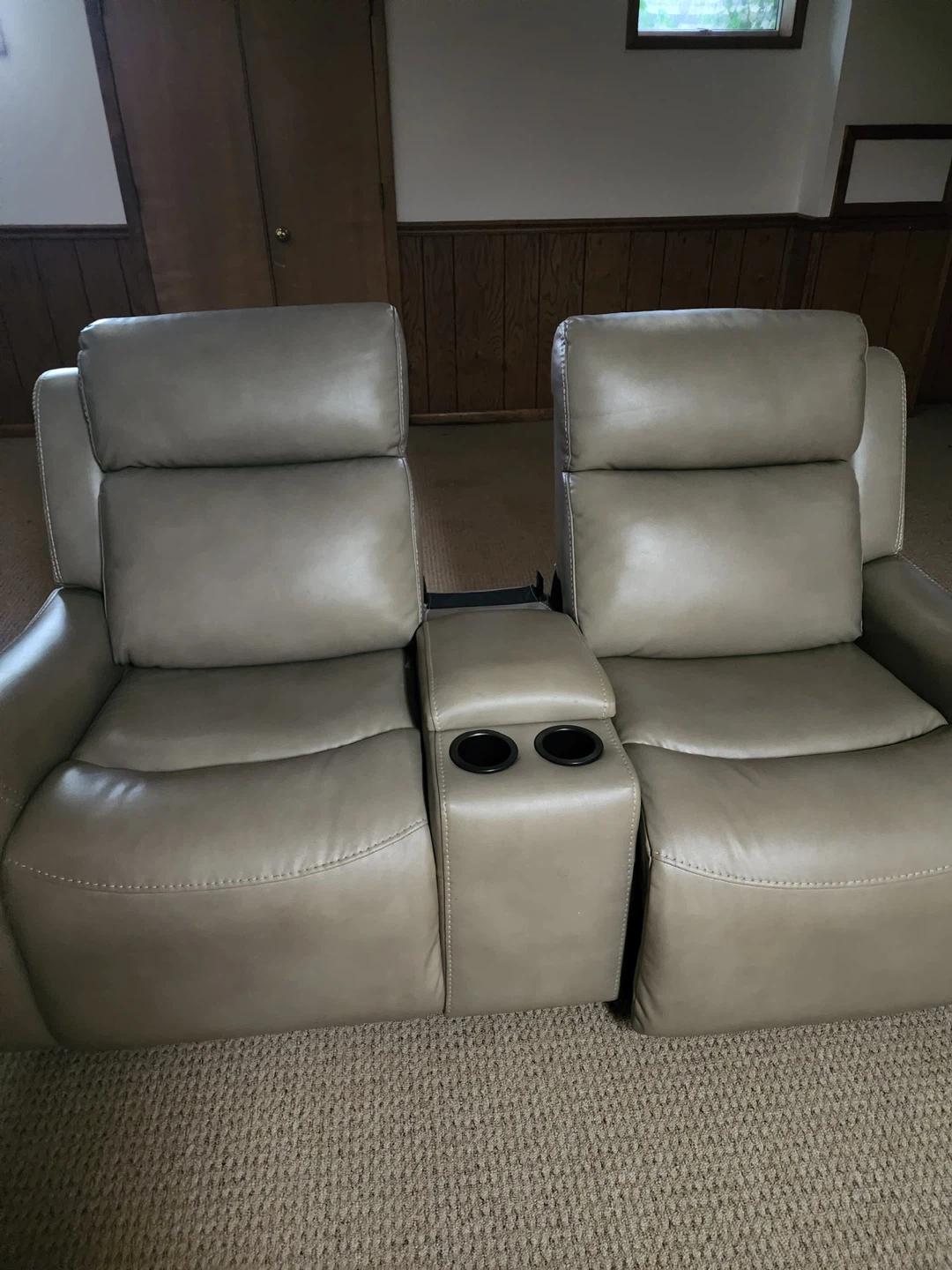 Leather Recliner Chair - Gray