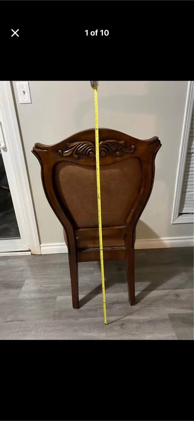 Brown Ornate Dining Chair image indicator(6)
