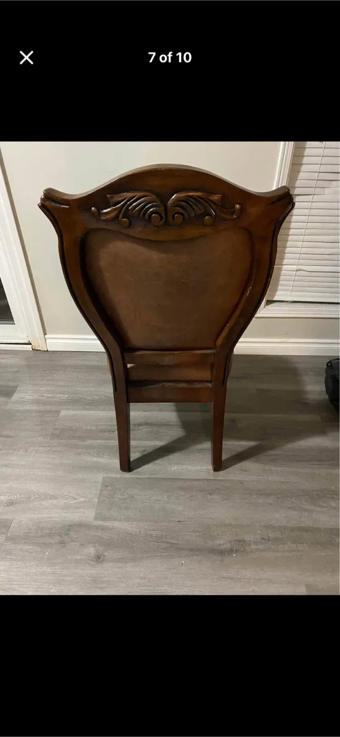 Brown Ornate Dining Chair image indicator(2)