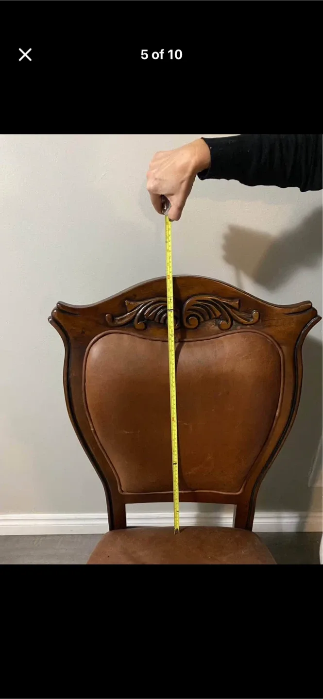 Brown Ornate Dining Chair image indicator(4)