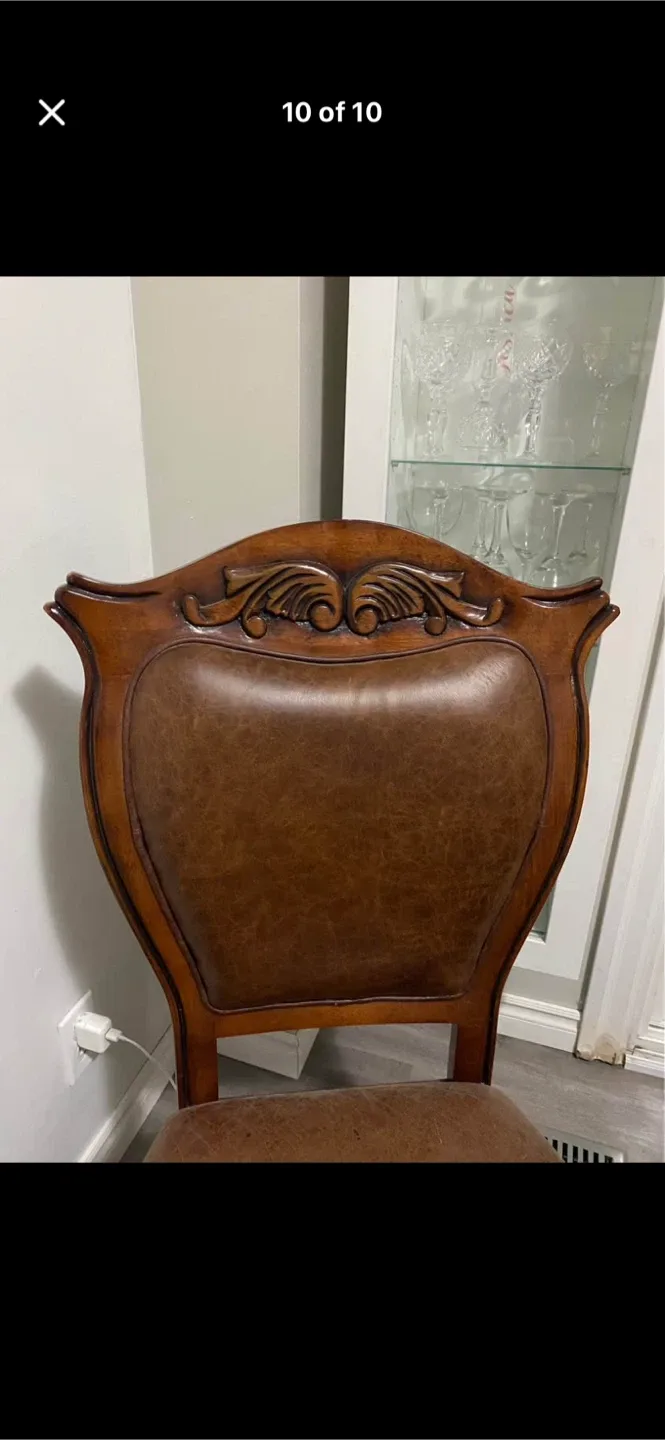 Brown Ornate Dining Chair image indicator(3)