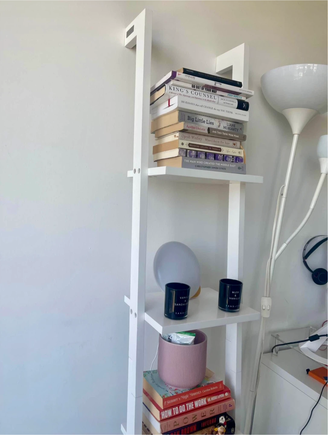 Crate & Barrel Sawyer White Leaning Bookcase - photo 5