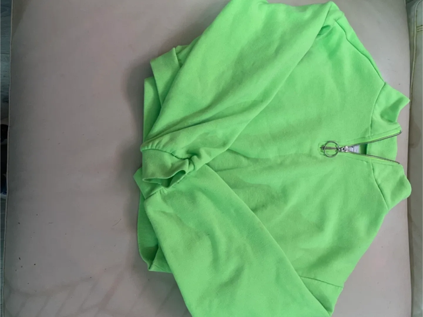 Neon green crop sweater $5 thumbnail