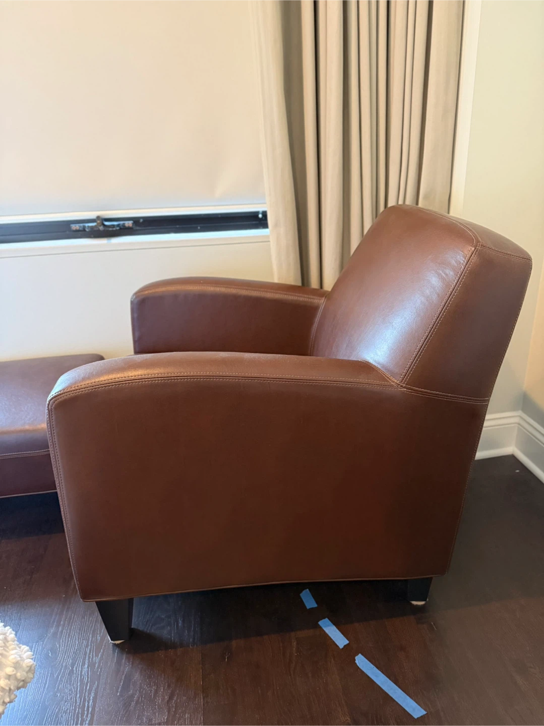 Vegan Leather Armchair & Ottoman - photo 3