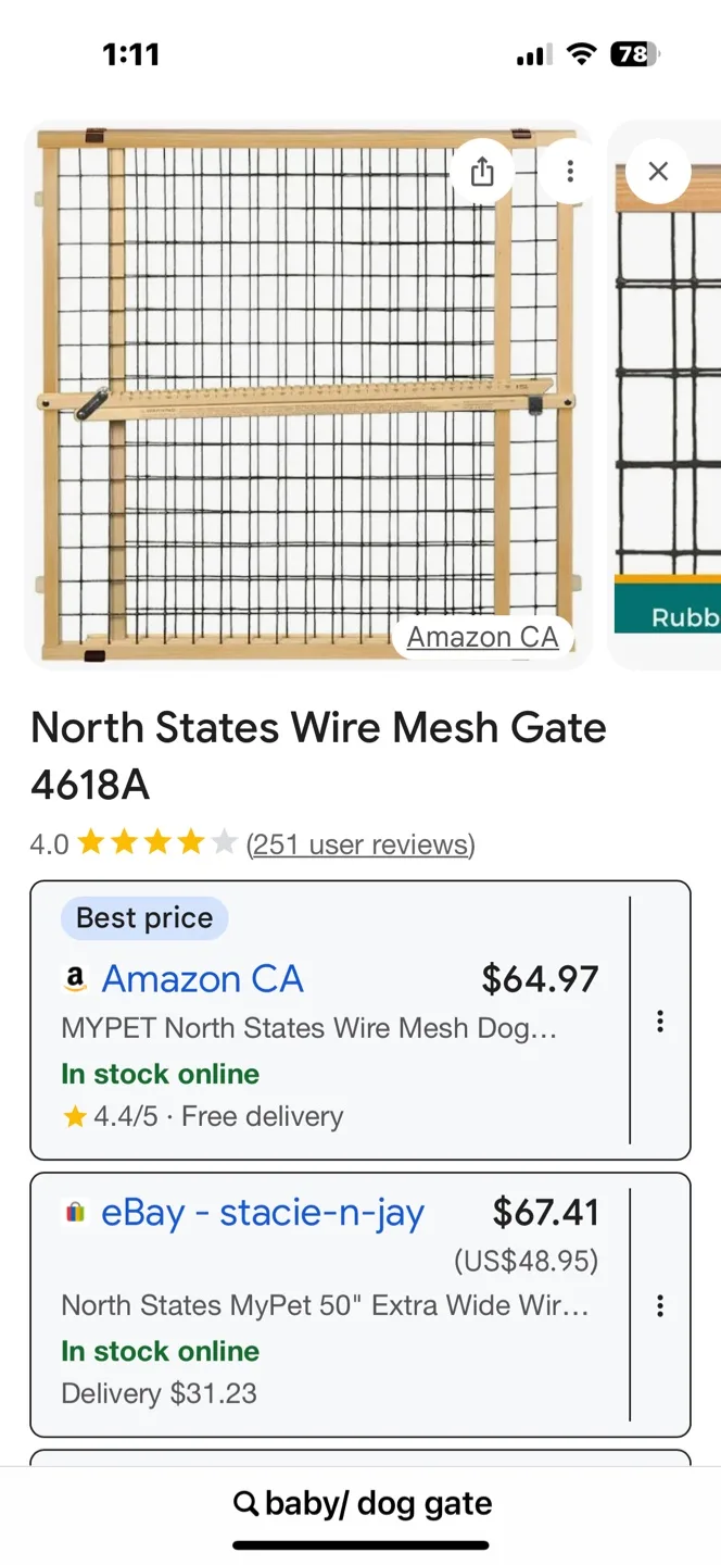 North States Wire Mesh Gate for baby/dog image indicator(7)