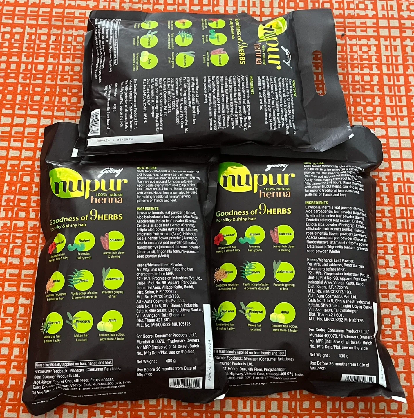 Godrej Nupur Henna - 9 Herbs for Silky Hair image indicator(2)