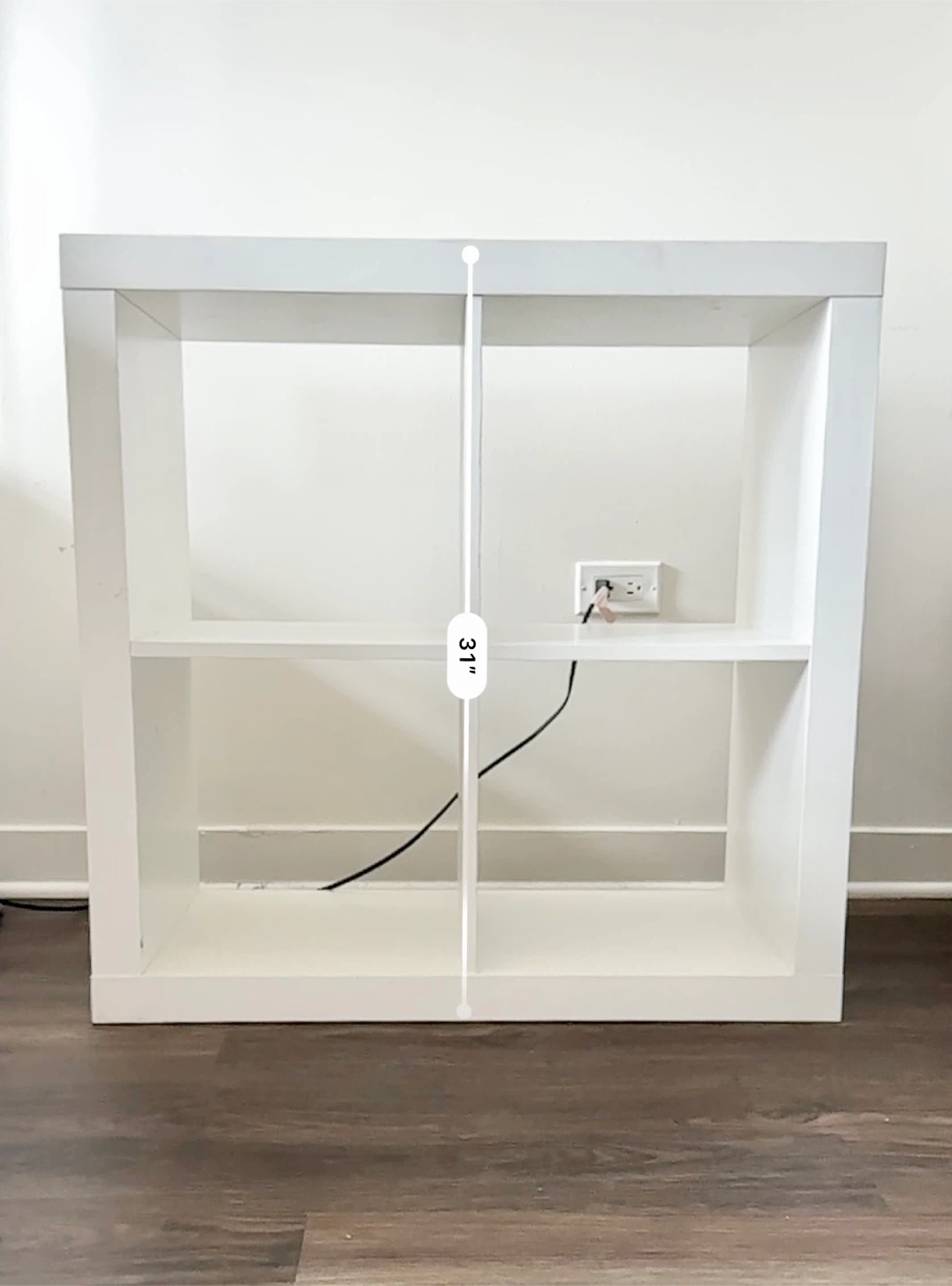 White 4-Cube Shelf Unit - photo 4