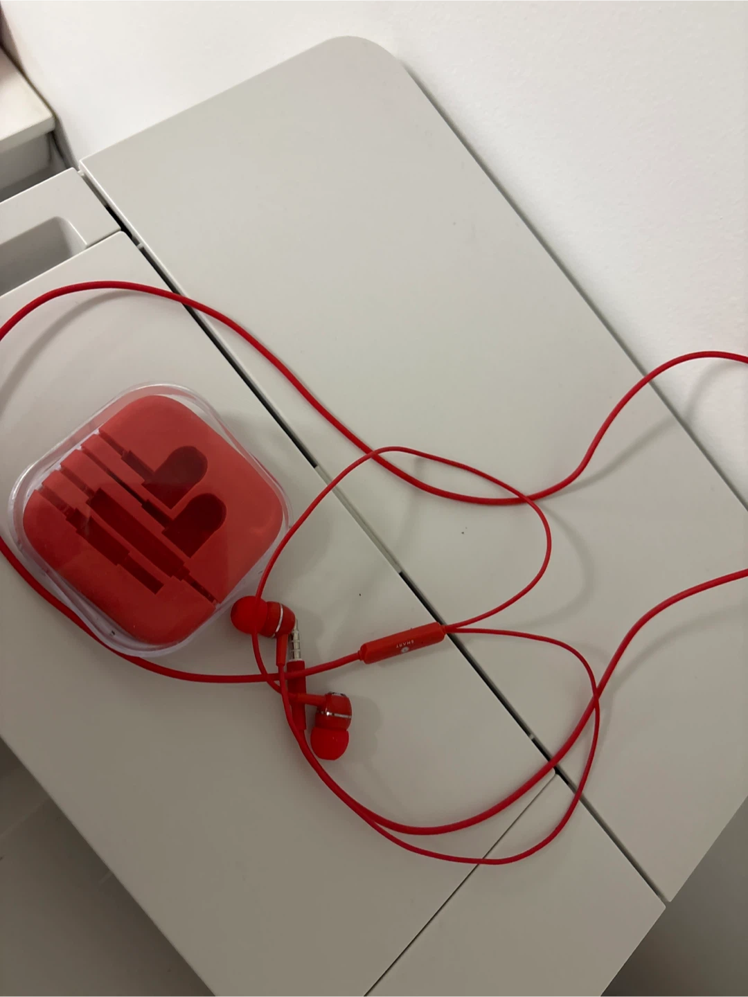 Red Smart Headphones with Case