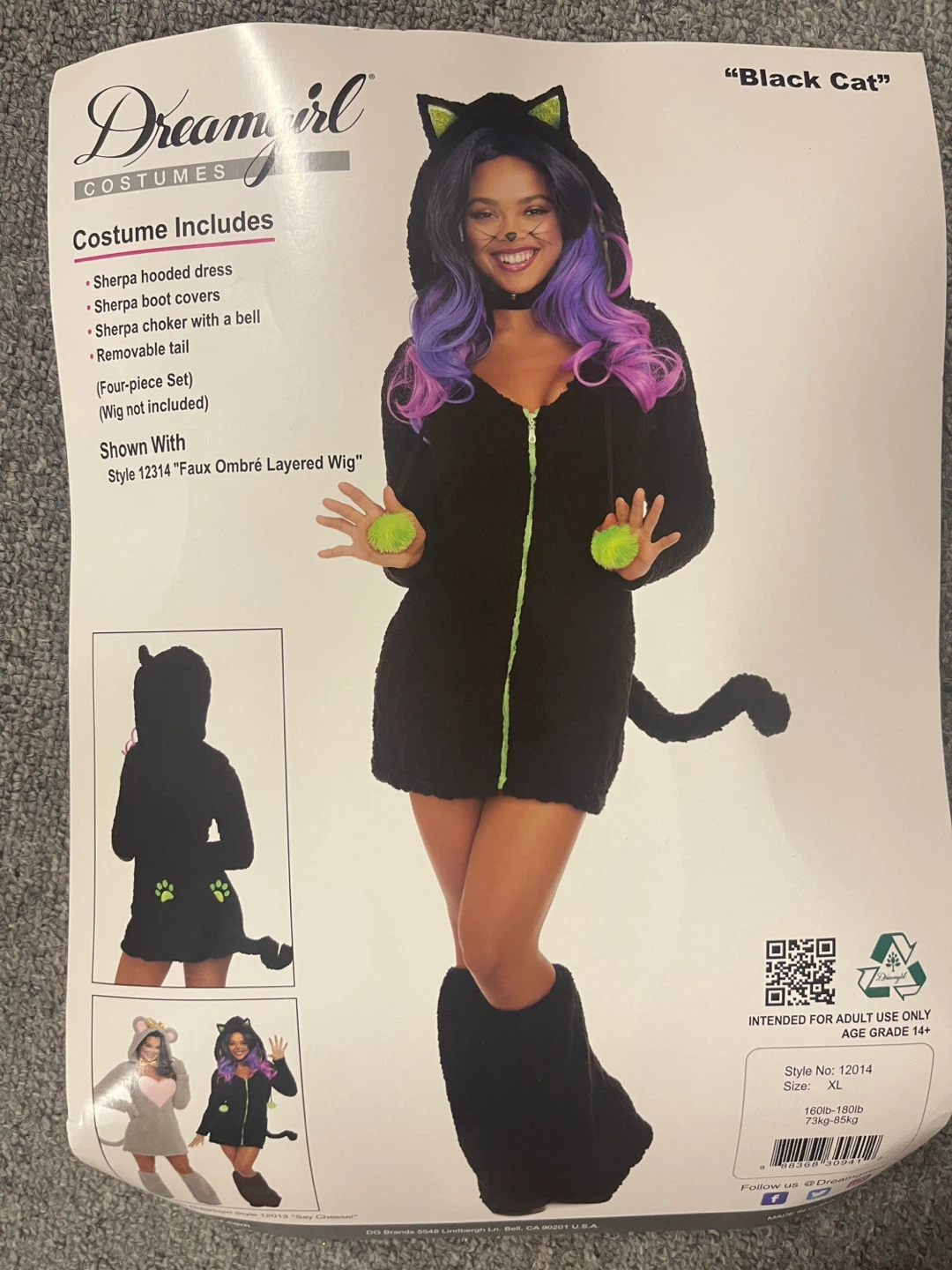 Adult Dreamgirl Black Cat Costume