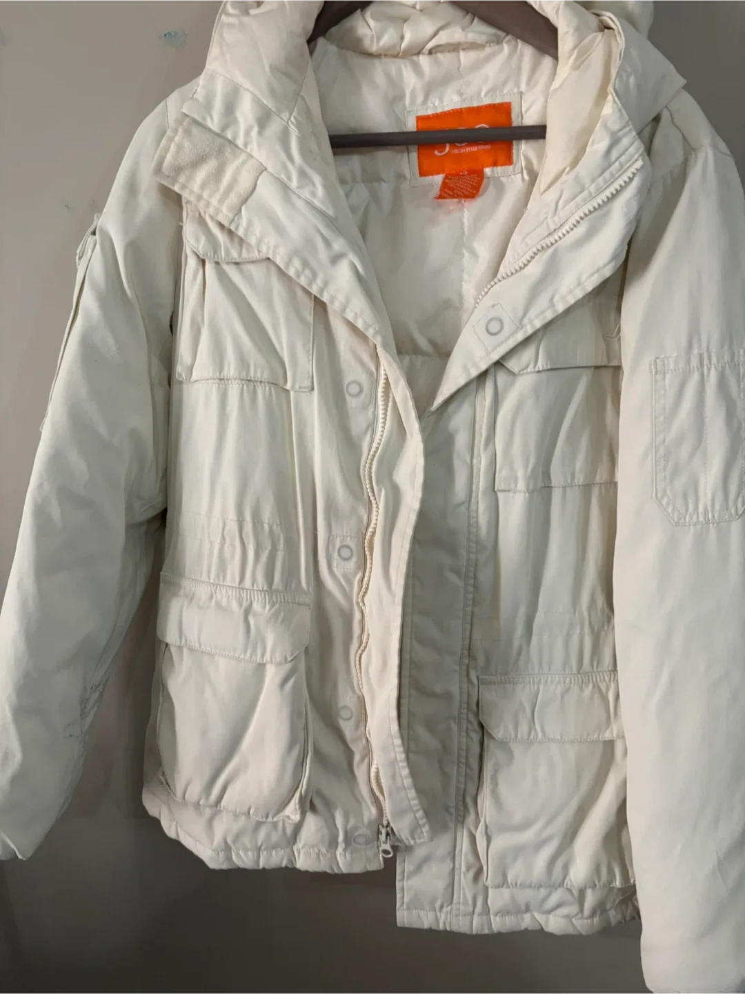 Joe Fresh White Puffer Jacket - Size S thumbnail