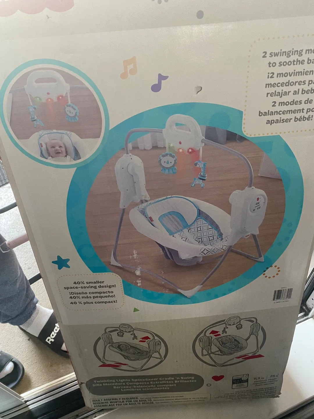 Fisher-Price Twinkling Lights SpaceSaver Cradle 'n Swing image indicator(3)