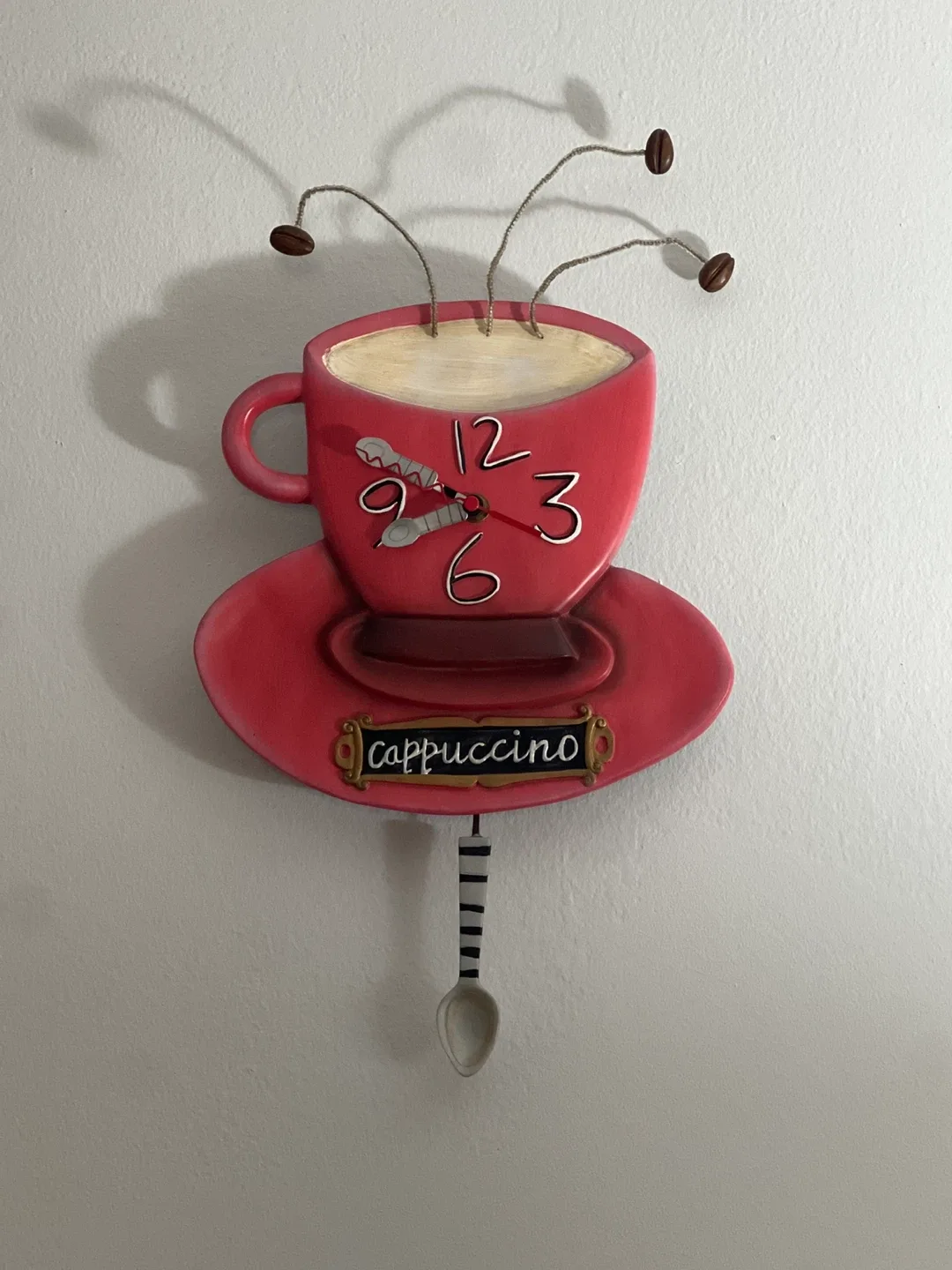 Cappuccino Cup Pendulum Wall Clock thumbnail